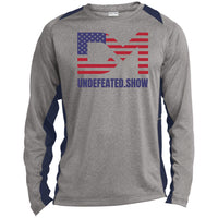 Patriotic DM Long Sleeve Heather Colorblock Performance Tee